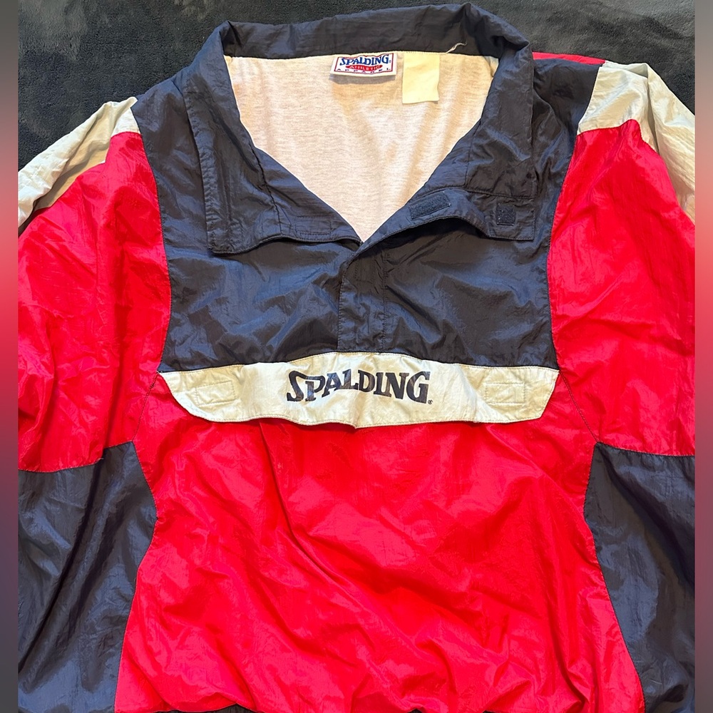 Vintage Spalding Windbreaker fits like a XL/XXL